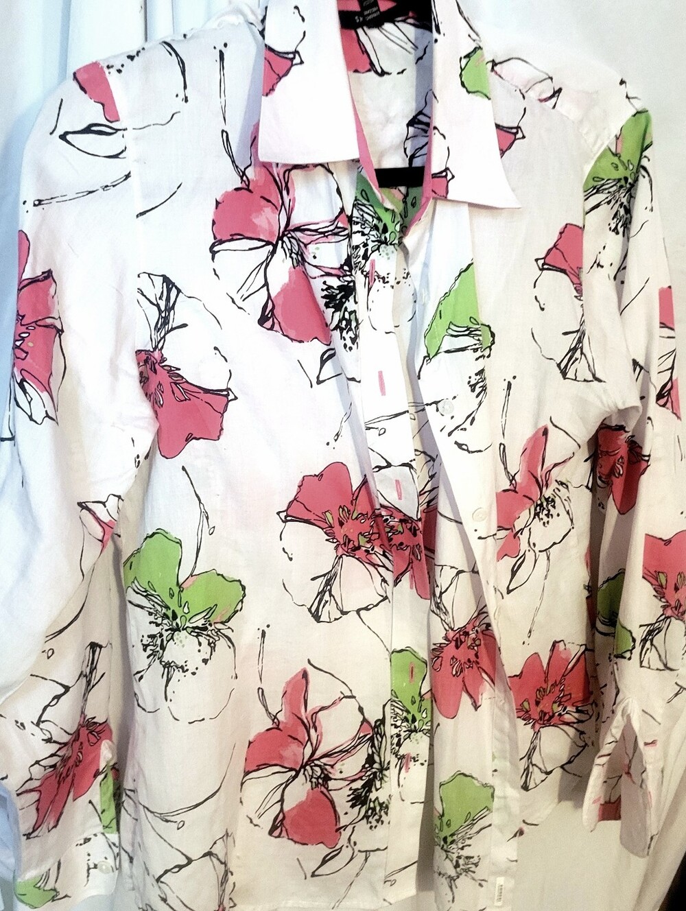 Foxtrot Original Floral Blouse – Pink & Green – Excellent Condition